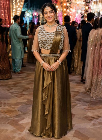 Monumental Gold Embroidered Classic Saree
