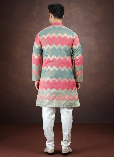 
                            Multi Colour Art Silk Kurta Pyjama