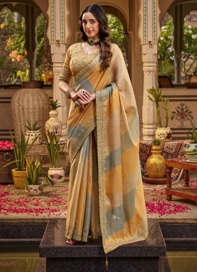 Multi Colour Fancy Fabric Sequins Contemporary Saree