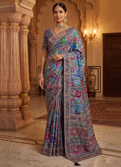 Multi Colour Festival Trendy Saree