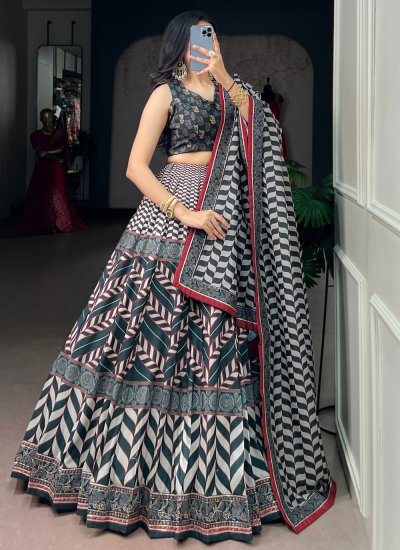 
                            Multi Colour Silk Festival Trendy Lehenga Choli
