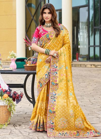 Mustard Color Saree