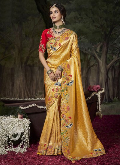 Mustard Color Trendy Saree