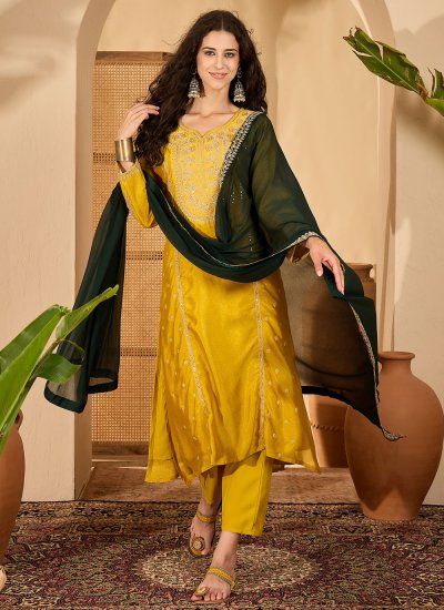 Mustard Party Pant Style Suit