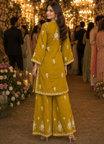 
                            Mustard Party Salwar Kameez