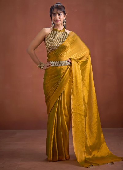 Mustard Silk Classic Saree