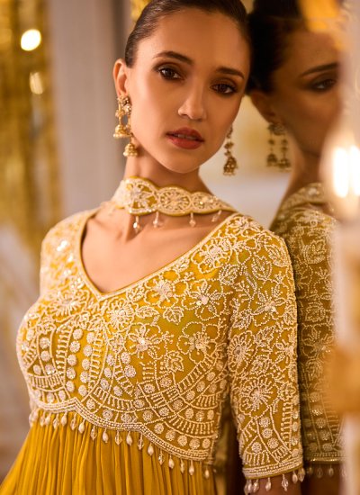 
                            Mustard Wedding Readymade Salwar Suit