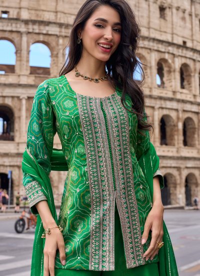 
                            Mystical Silk Engagement Readymade Salwar Kameez