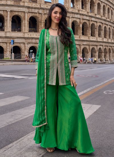 Mystical Silk Engagement Readymade Salwar Kameez