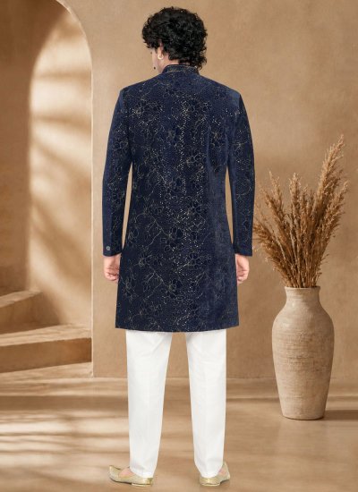 
                            Navy Blue Color Indo Western