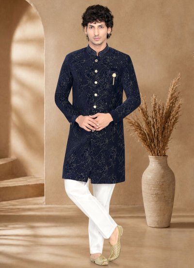 Navy Blue Color Indo Western