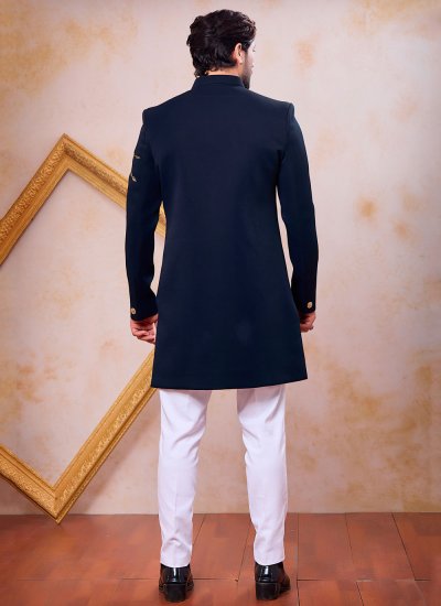 
                            Navy Blue Reception Indo Western
