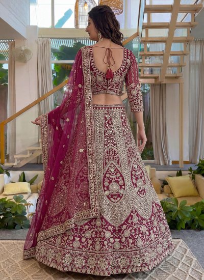 
                            Net Cord Designer Lehenga Choli in Pink Colour