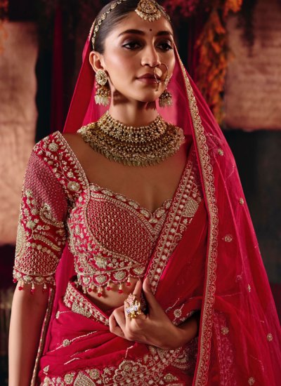 
                            Observable Rani Embroidered Silk Designer Lehenga Choli