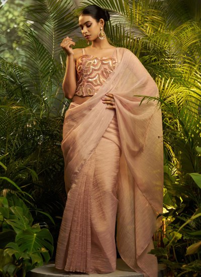 Observable Thread Work Tissue Trendy Saree
