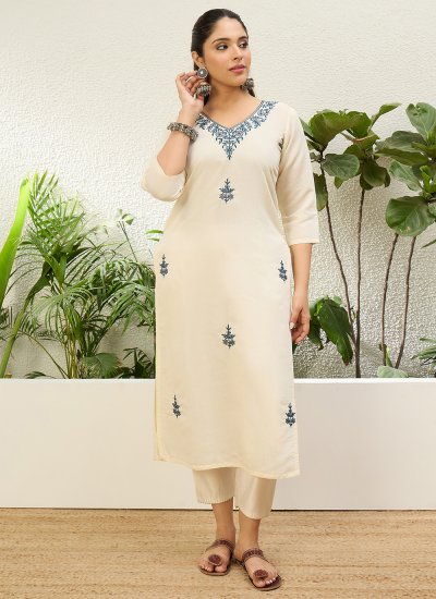Off White Color Casual Kurti