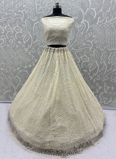 
                            Off White Color Trendy Lehenga Choli
