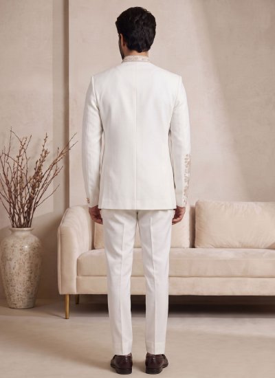 
                            Off White Wedding Jodhpuri Suit