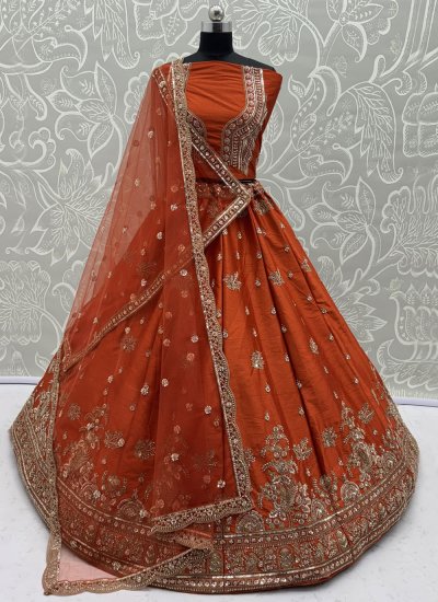 open lace back dress Orange Sharara Shirt Bridal Pakistani Mehndi Dresses – Nameera by Farooq main image 1