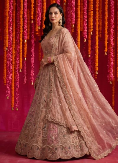 
                            Outstanding Organza Designer Lehenga Choli