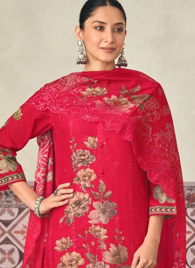 
                            Pant Style Suit Digital Print Cotton Lawn in Pink
