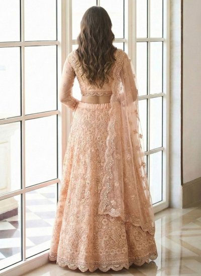 
                            Peach Color Designer Lehenga Choli