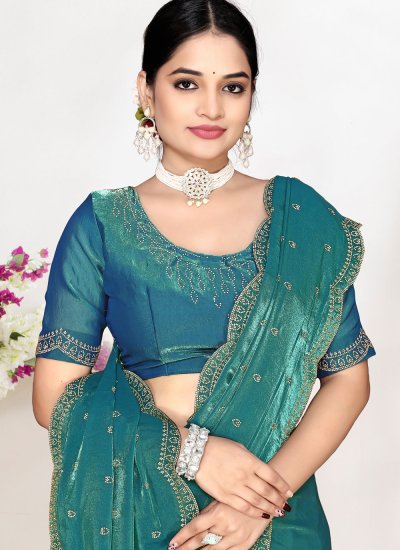 
                            Perfervid Zircon Festival Contemporary Saree