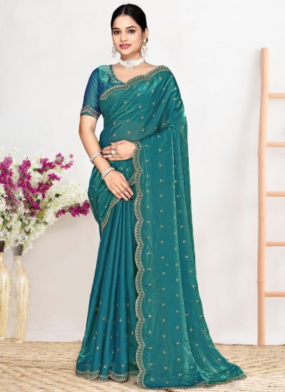 Perfervid Zircon Festival Contemporary Saree