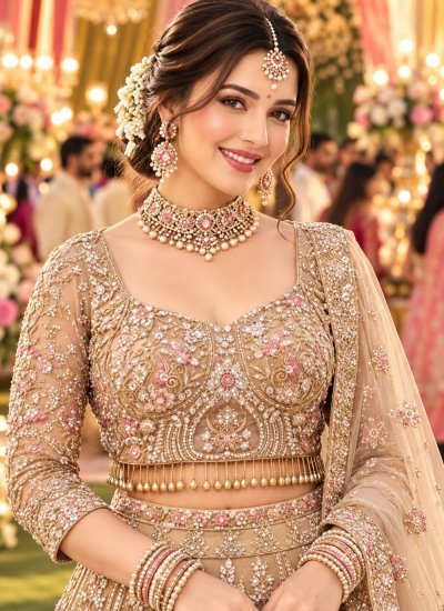 
                            Picturesque Resham Net Designer Lehenga Choli