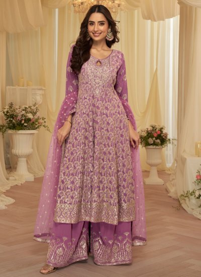 Pink Ceremonial Readymade Salwar Kameez