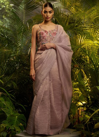Pink Color Classic Saree