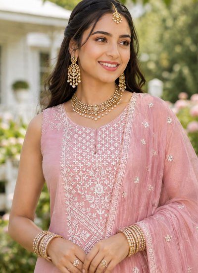 
                            Pink Color Palazzo Salwar Kameez