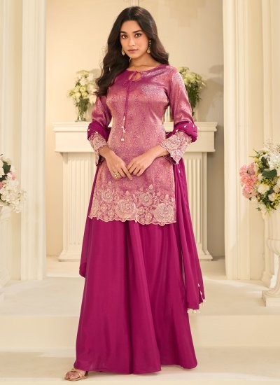 Pink Color Palazzo Salwar Suit