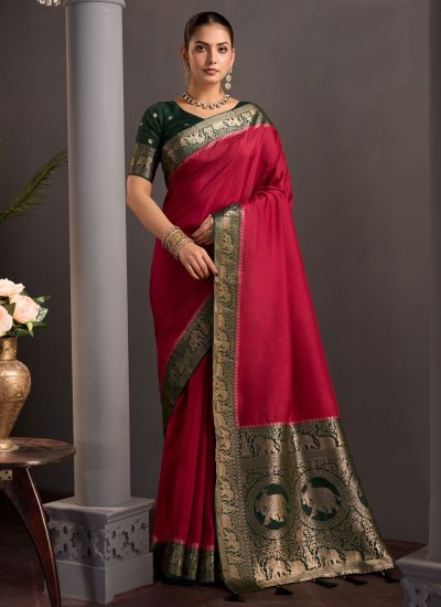 Pink Color Saree