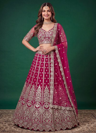 Pink Dori Work Ceremonial Trendy Lehenga Choli