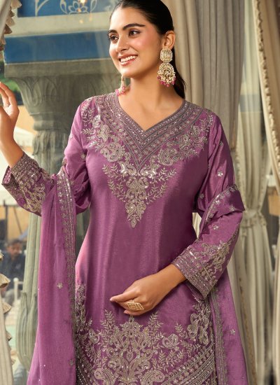 
                            Pink Embroidered Engagement Trendy Salwar Kameez
