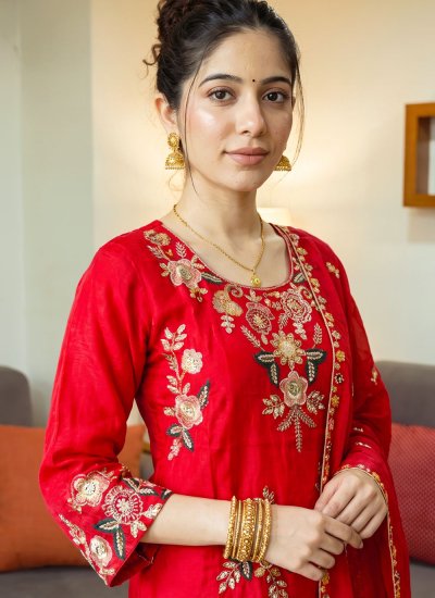 
                            Pink Embroidered Salwar Suit