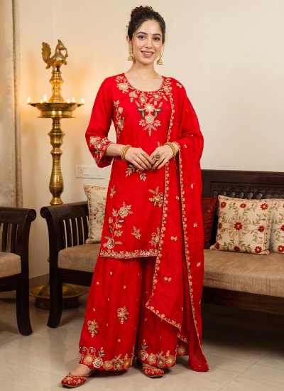 Pink Embroidered Salwar Suit