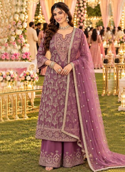 Pink Festival Palazzo Salwar Kameez