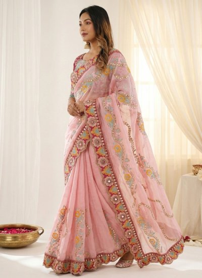 
                            Pink Party Trendy Saree