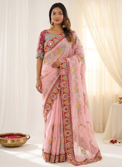 Pink Party Trendy Saree