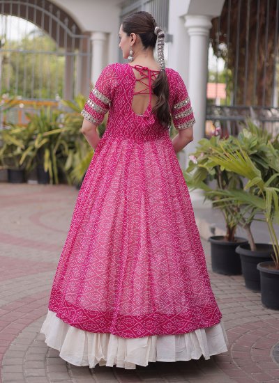 
                            Pink Patchwork A Line Lehenga Choli