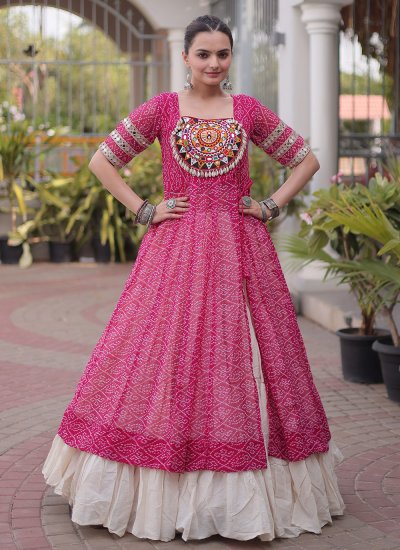 Pink Patchwork A Line Lehenga Choli