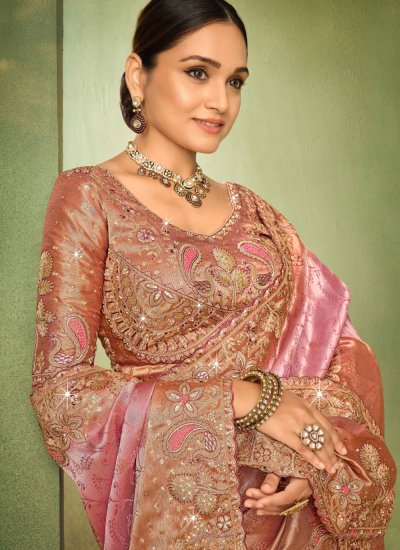 
                            Pink Silk Saree