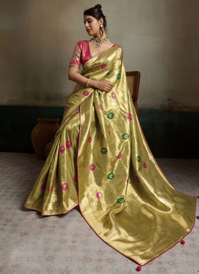 
                            Pleasance Green Ceremonial Saree