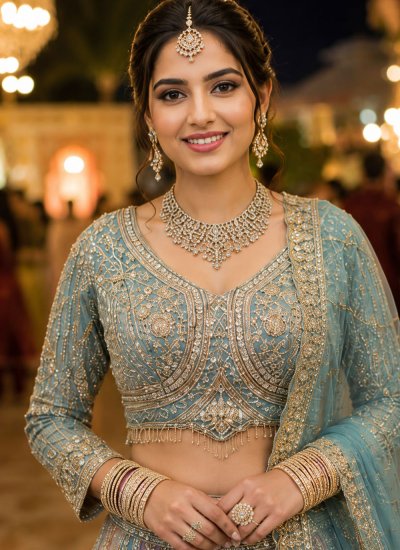 
                            Prepossessing Net Ceremonial Readymade Lehenga Choli