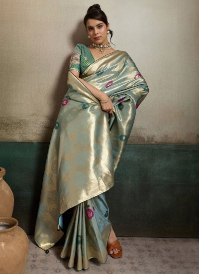
                            Pretty Meenakari Trendy Saree