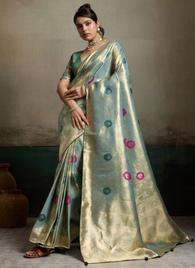 Pretty Meenakari Trendy Saree