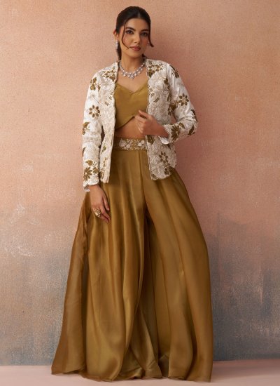 Princely Embroidered Tissue Readymade Salwar Kameez