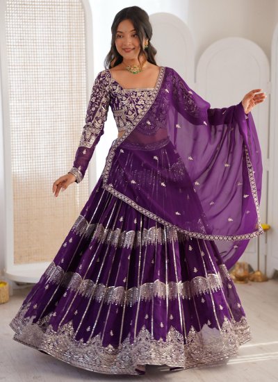 Pristine Purple Ceremonial Lehenga Choli